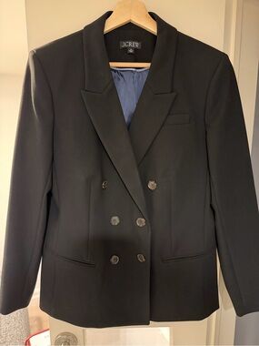 J. Crew Black Double-Breasted Blazer